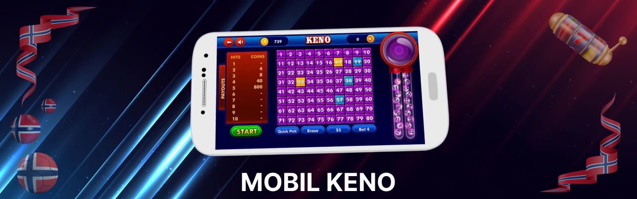 Keno på mobiltelefon