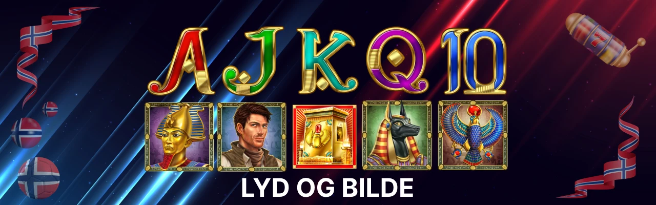 Grafikken og musikken på spilleautomaten book of dead