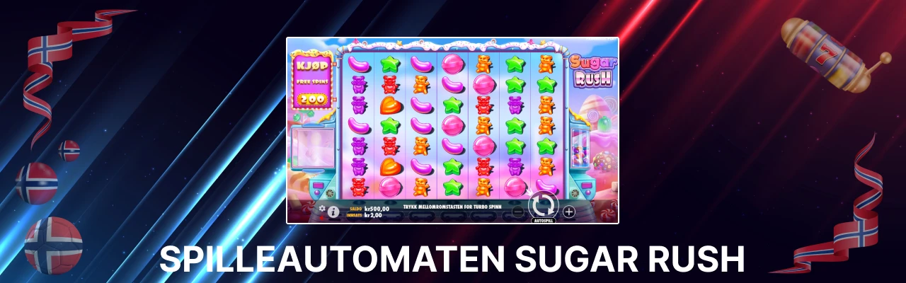 Spille spilleautomaten sugar rush
