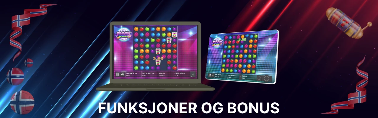Funksjoner og bonus hos spilleautomaten jammin jars
