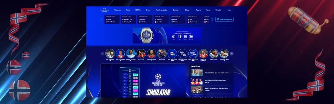 Champions league betting i norge