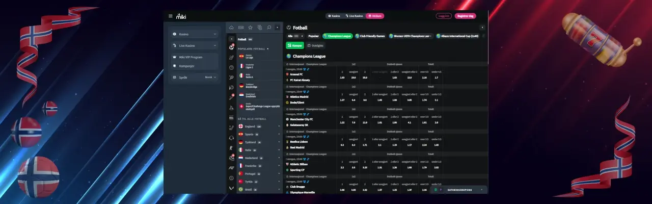 Typer champions league innsatser