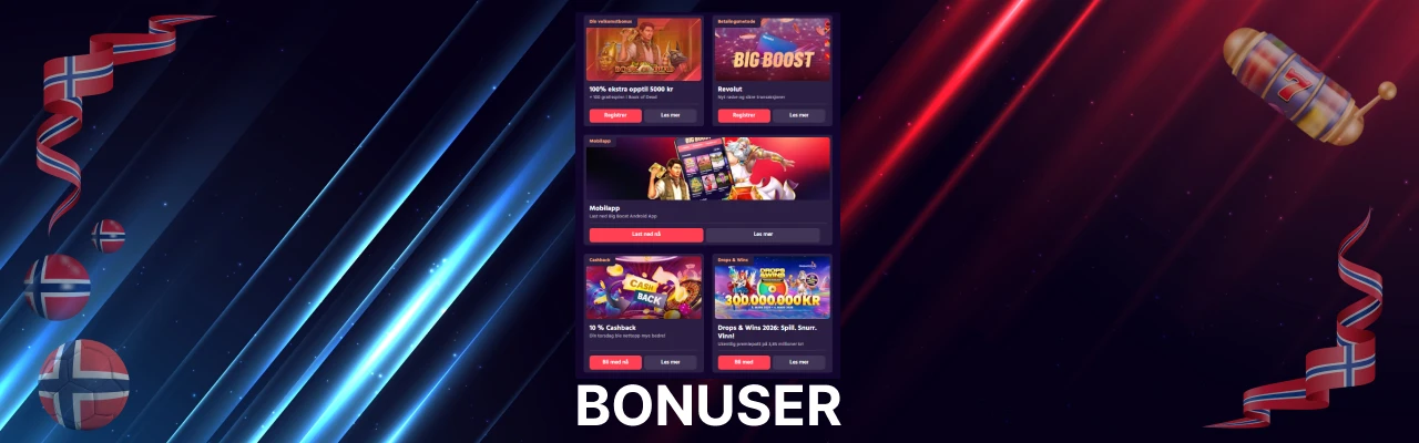 Bonuser big boost casino
