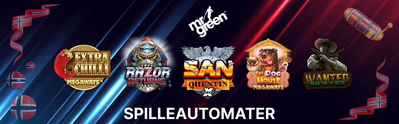 Spilleautomater hos mr green casino